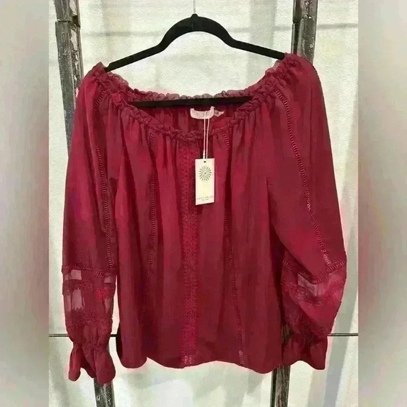 NWT Ramy Brook off shoulder blouse sz M - Picture 1 of 5